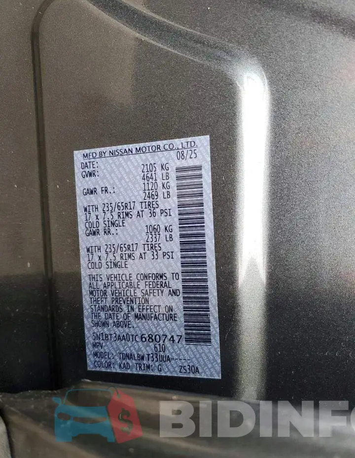 5N1BT3AA0TC680747 Photo# 13