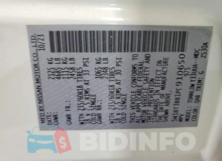 5N1BT3BB1PC910650 Photo# 13