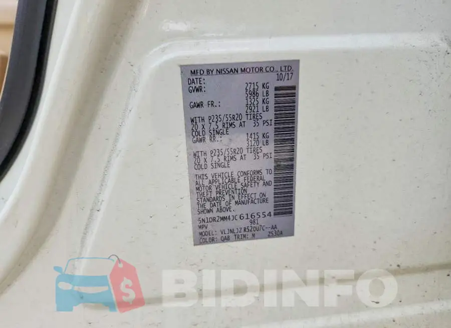 5N1DR2MM4JC616554 Photo# 13