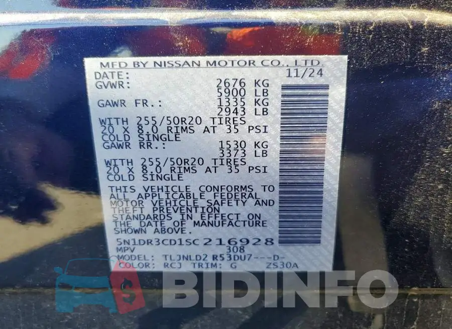 5N1DR3CD1SC216928 Photo# 13