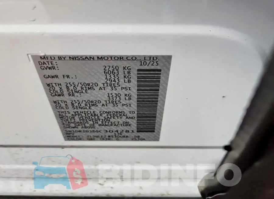 5N1DR3DJ6SC304281 Photo# 13