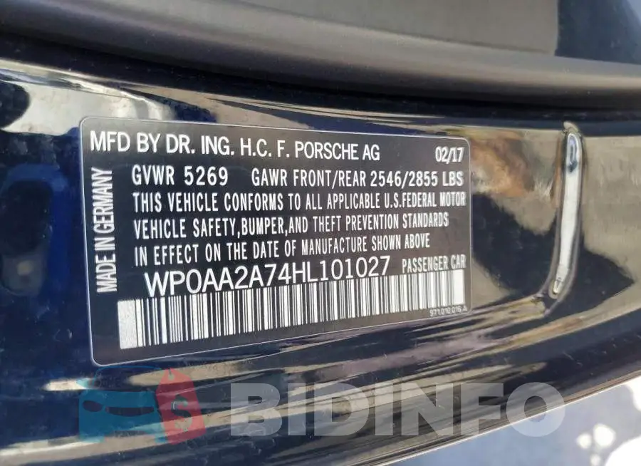 WP0AA2A74HL101027 Photo# 13