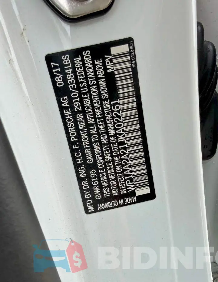 WP1AA2A21JKA02261 Photo# 10