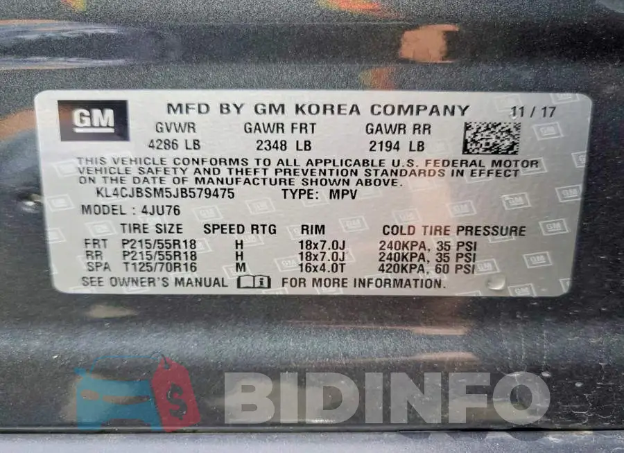 KL4CJBSM5JB579475 Photo# 13