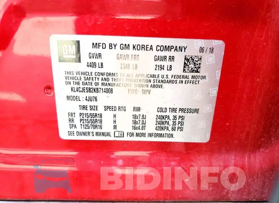 KL4CJESB2KB714008 Photo# 13
