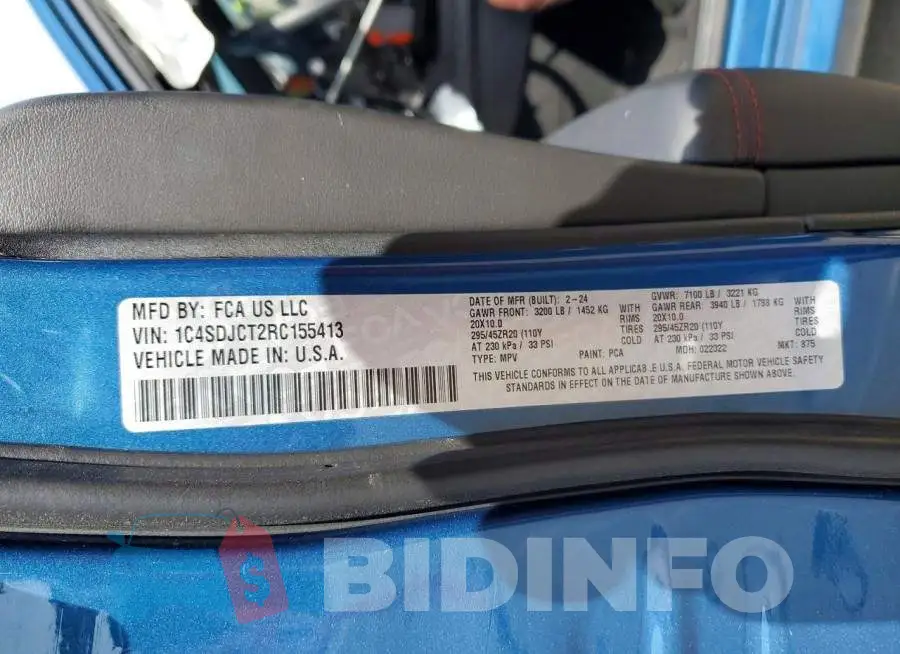 1C4SDJCT2RC155413 Photo# 14
