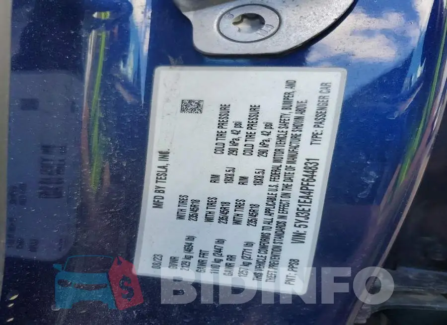 5YJ3E1EA4PF644831 Photo# 13