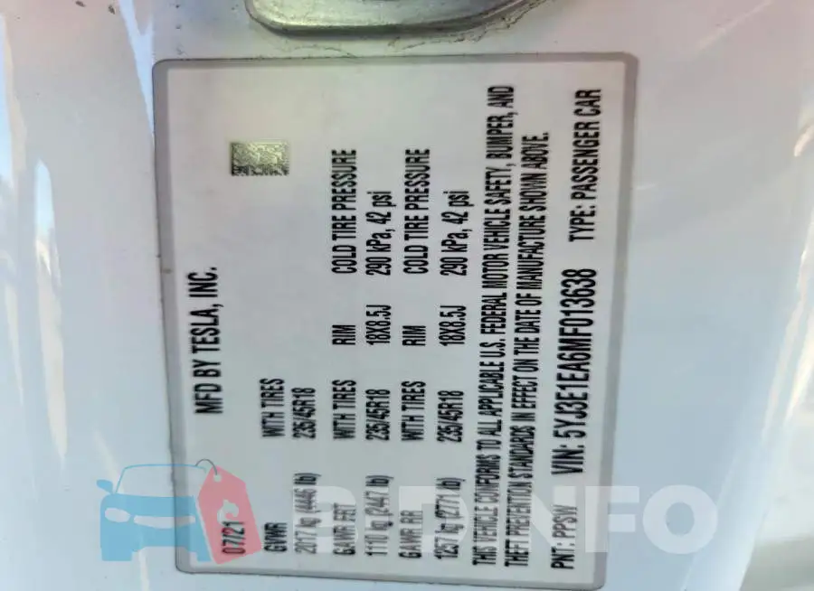 5YJ3E1EA6MF013638 Photo# 12