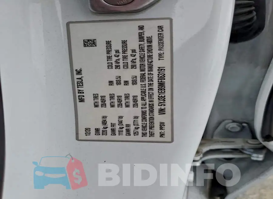 5YJ3E1EB9MF863191 Photo# 13