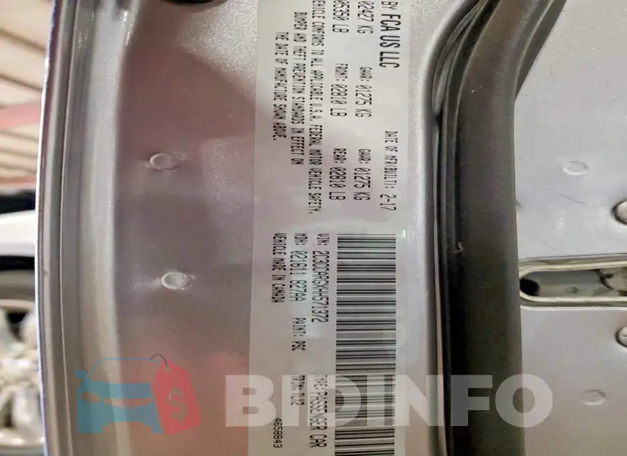2C3CCARGXHH571372 Photo# 12