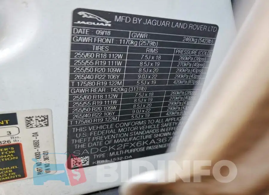 SADCK2FX6KA367431 Photo# 12