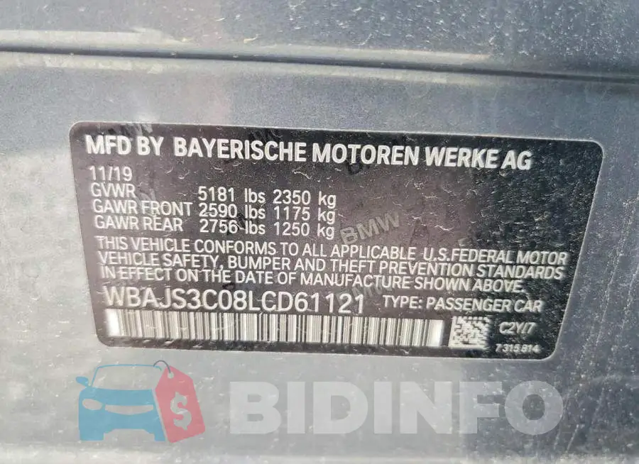 WBAJS3C08LCD61121 Photo# 13