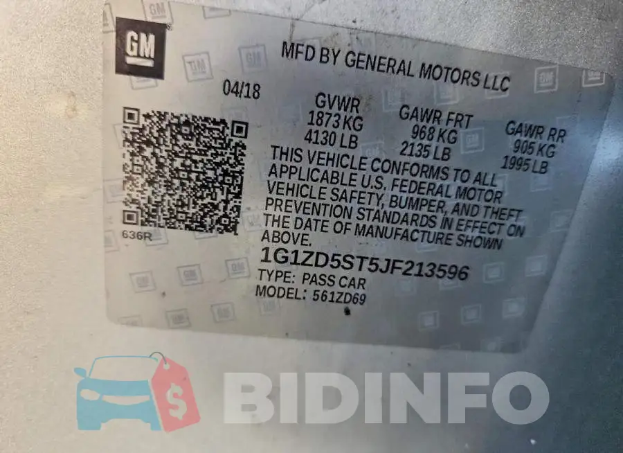 1G1ZD5ST5JF213596 Photo# 12