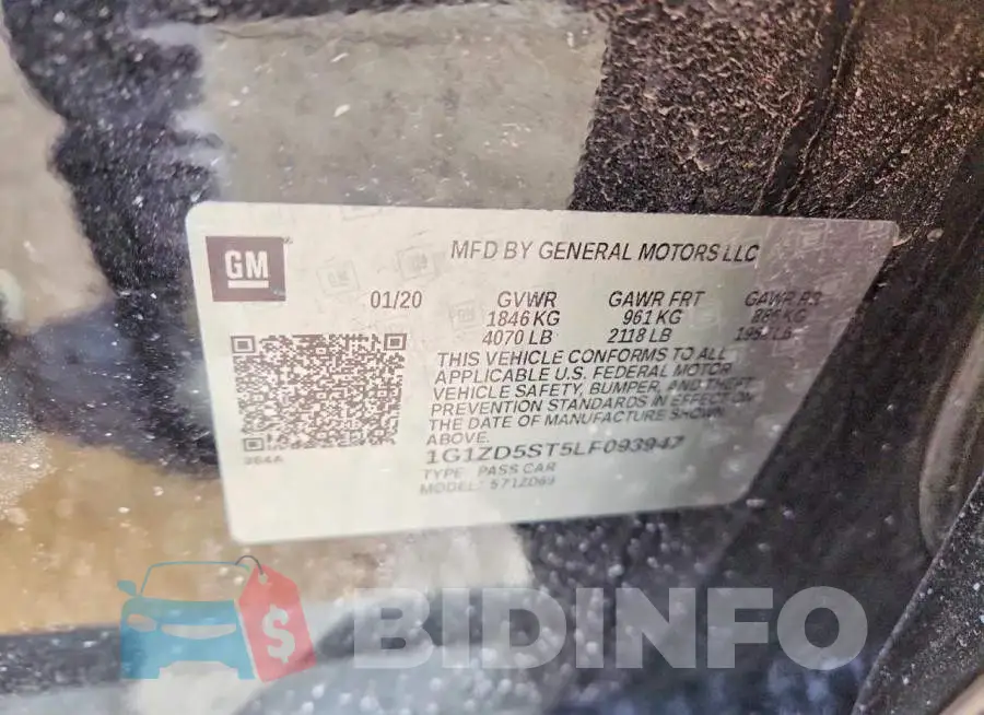 1G1ZD5ST5LF093947 Photo# 12