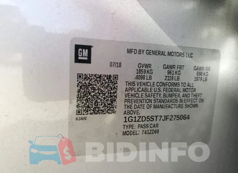 1G1ZD5ST7JF275064 Photo# 12