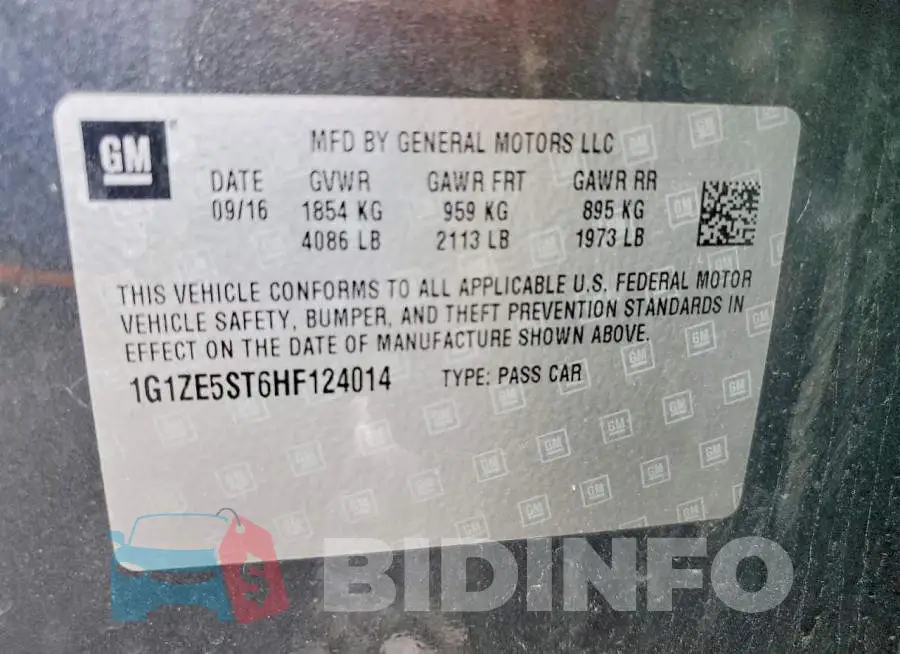 1G1ZE5ST6HF124014 Photo# 12