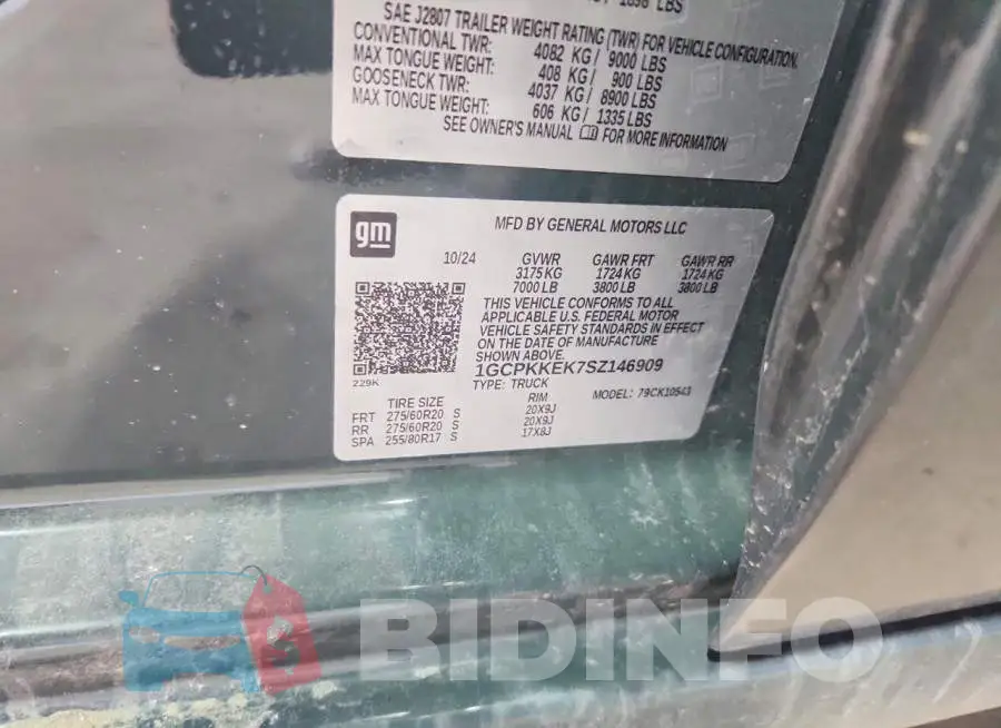 1GCPKKEK7SZ146909 Photo# 12