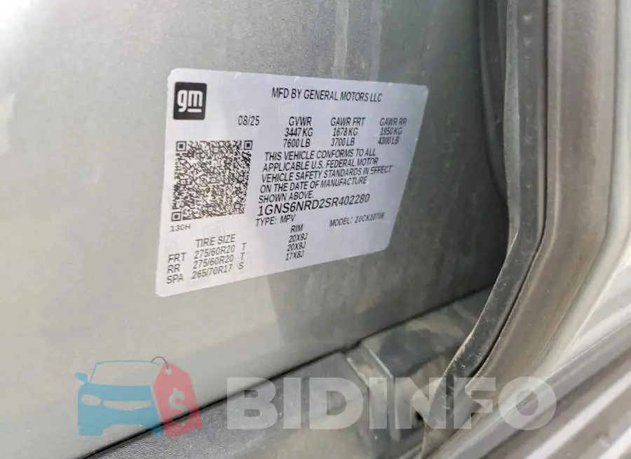 1GNS6NRD2SR402280 Photo# 13