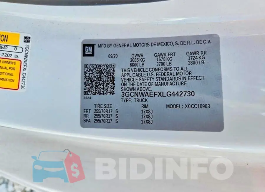 3GCNWAEFXLG442730 Photo# 13