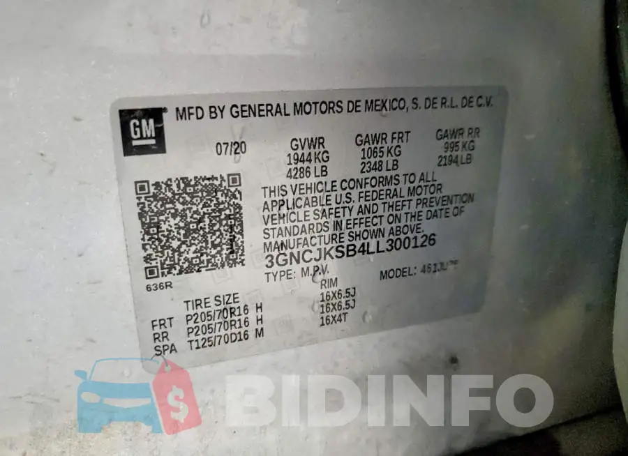 3GNCJKSB4LL300126 Photo# 12