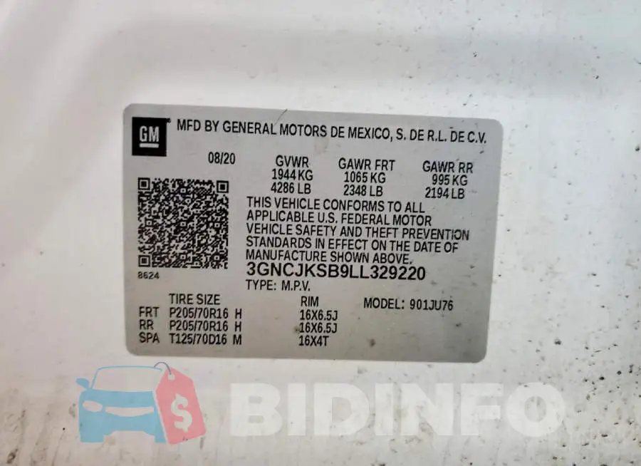 3GNCJKSB9LL329220 Photo# 12