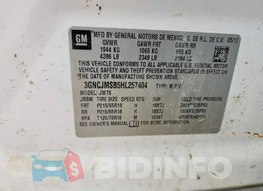 3GNCJMSB5HL257404 Photo# 13