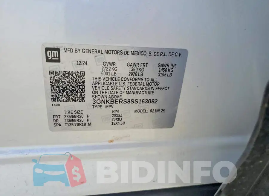 3GNKBERS8SS163082 Photo# 13