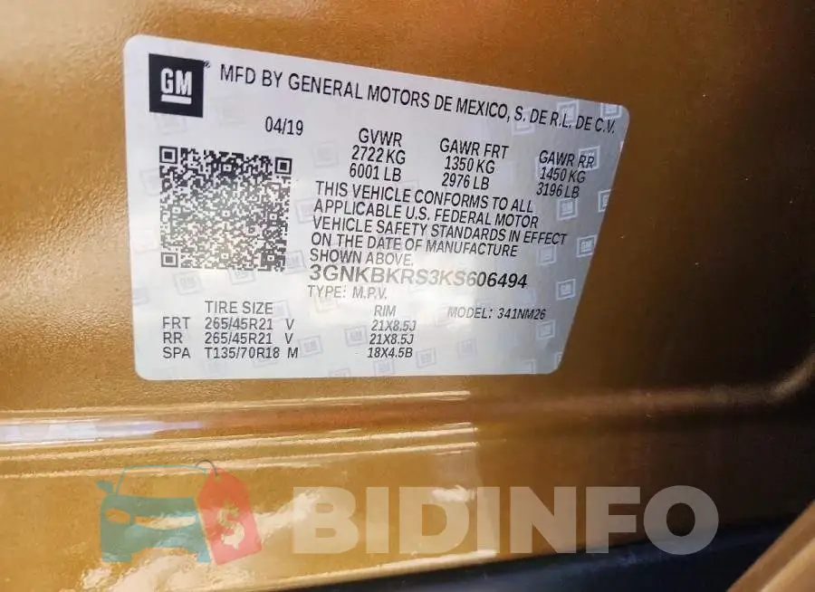 3GNKBKRS3KS606494 Photo# 13