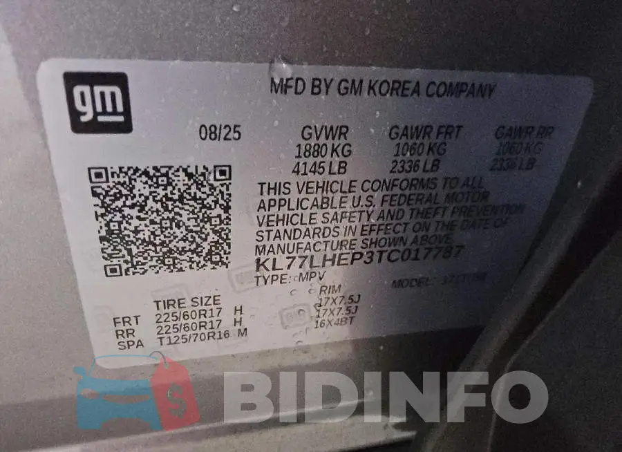 KL77LHEP3TC017787 Photo# 14