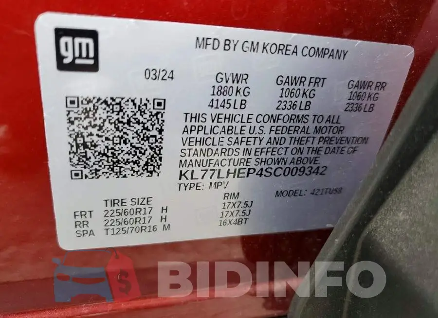 KL77LHEP4SC009342 Photo# 13