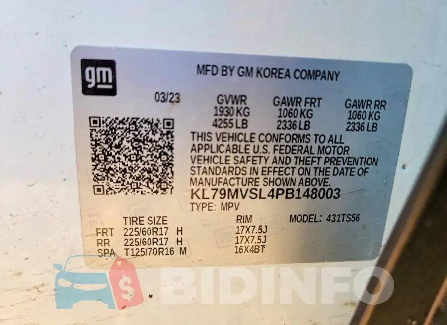 KL79MVSL4PB148003 Photo# 12