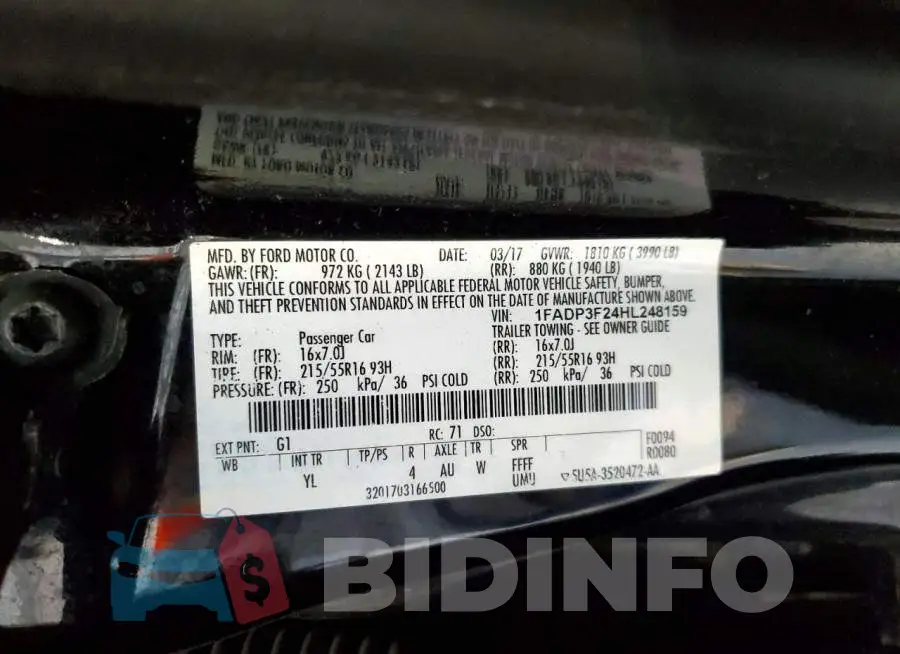 1FADP3F24HL248159 Photo# 12