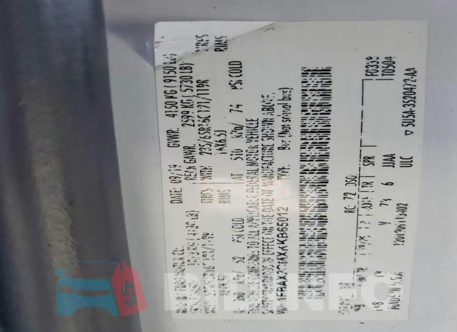 1FBAX2CMXKKB65012 Photo# 13