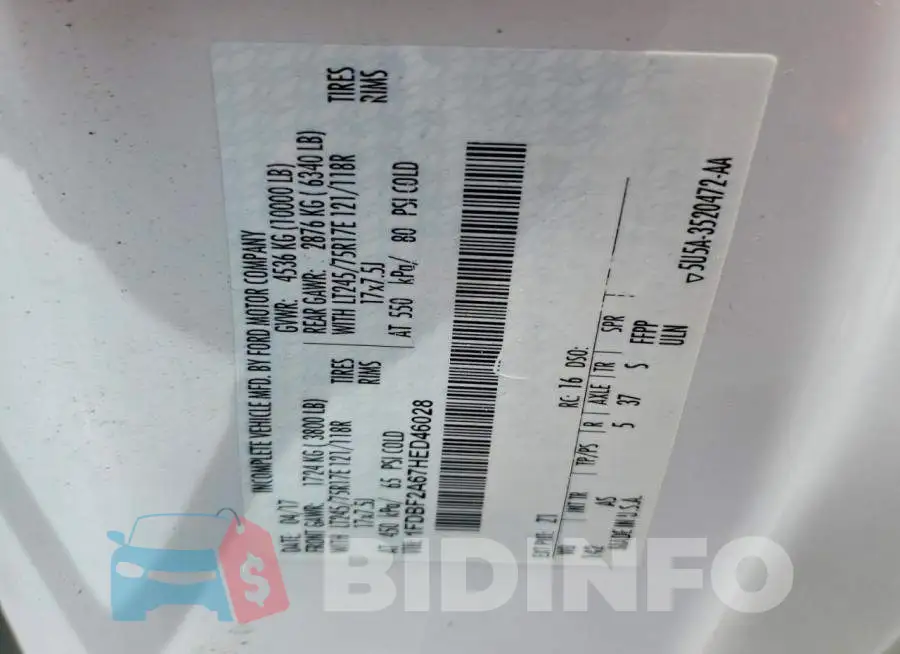1FDBF2A67HED46028 Photo# 12