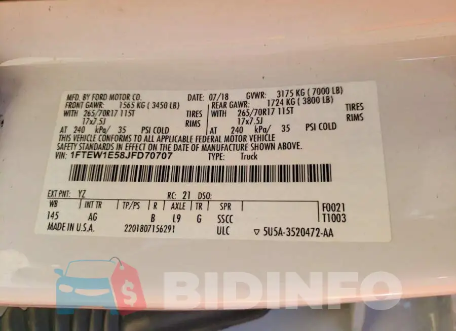 1FTEW1E58JFD70707 Photo# 12