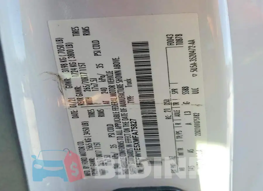 1FTFW1E5XMFA75827 Photo# 12