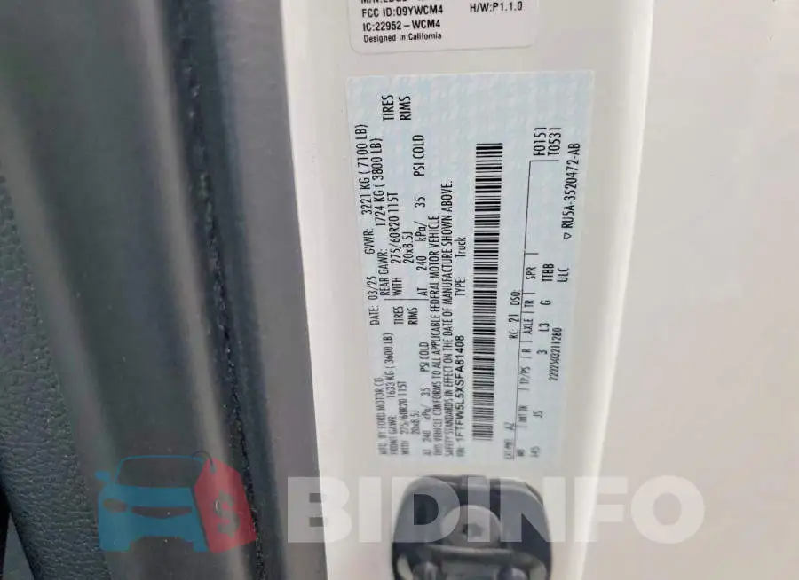 1FTFW5L5XSFA81408 Photo# 12