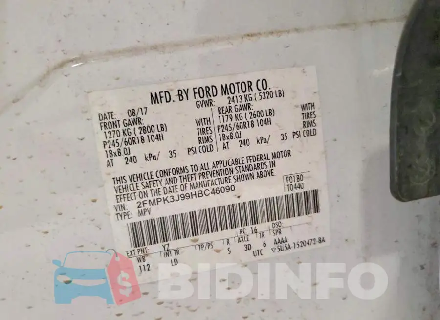 2FMPK3J99HBC46090 Photo# 12