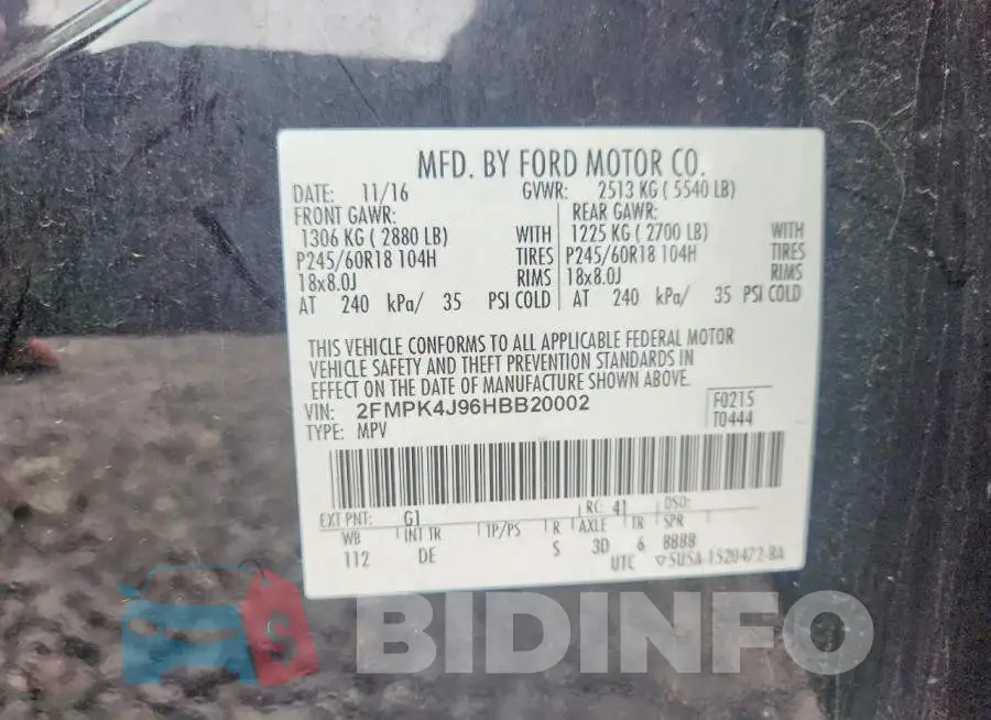 2FMPK4J96HBB20002 Photo# 13