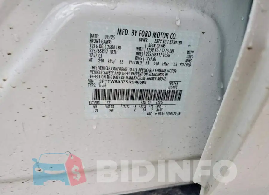 3FTTW8A37SRB46689 Photo# 12