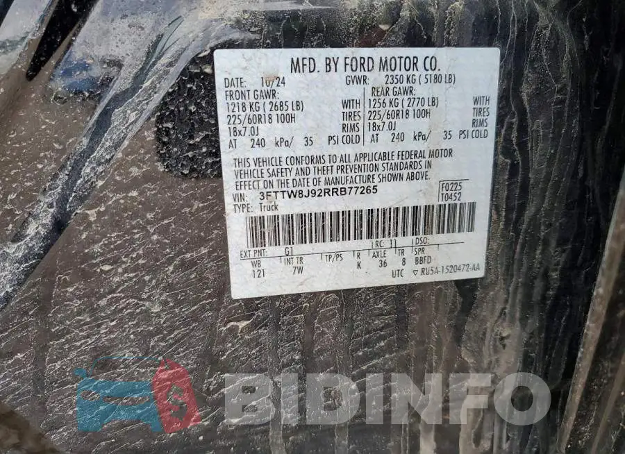 3FTTW8J92RRB77265 Photo# 13
