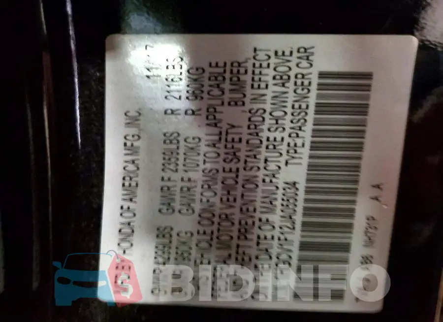 1HGCV1F12JA055034 Photo# 13