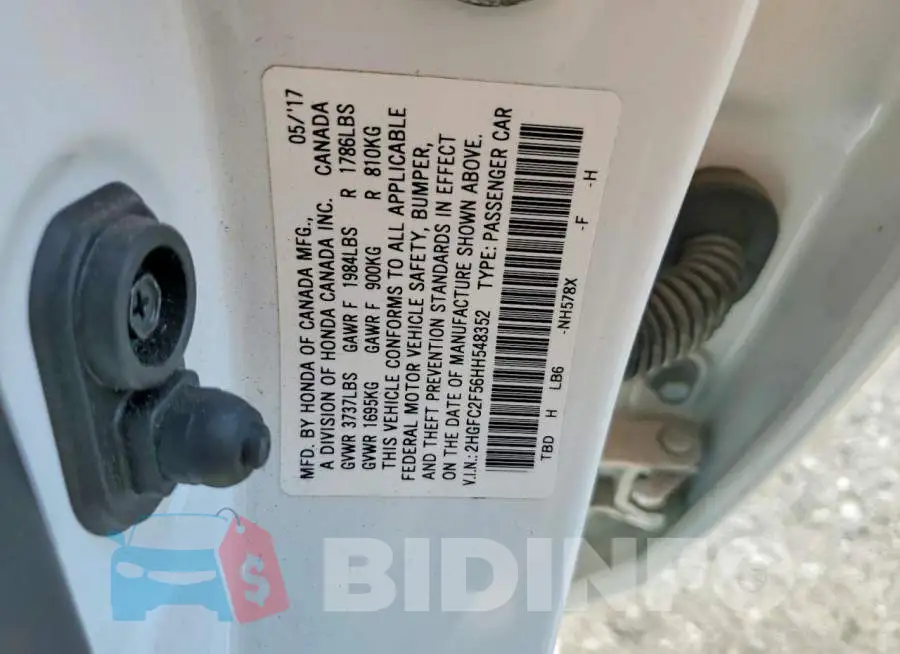 2HGFC2F56HH548352 Photo# 12