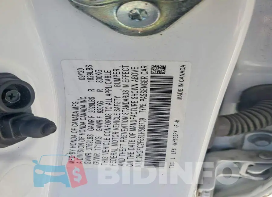 2HGFC2F65LH583739 Photo# 12