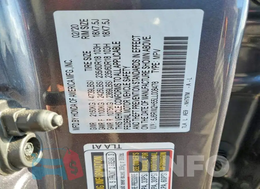 5J6RW2H55LL008478 Photo# 13