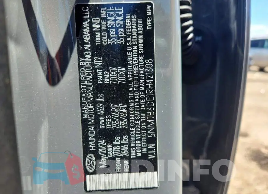 5NMJB3DE1RH421308 Photo# 13