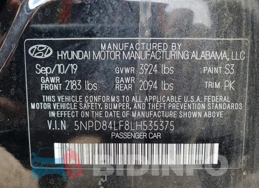 5NPD84LF8LH535375 Photo# 12