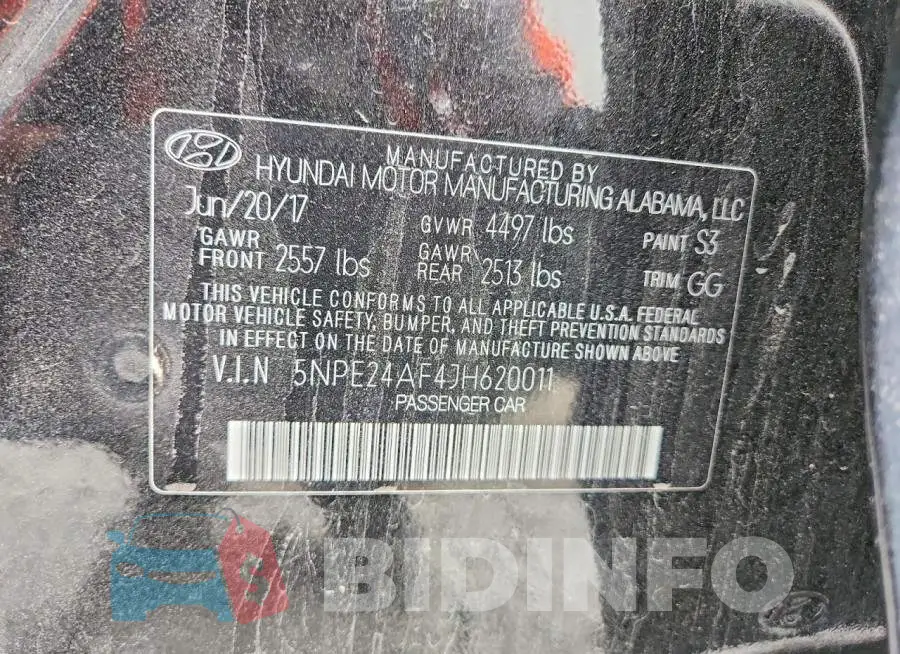 5NPE24AF4JH620011 Photo# 12