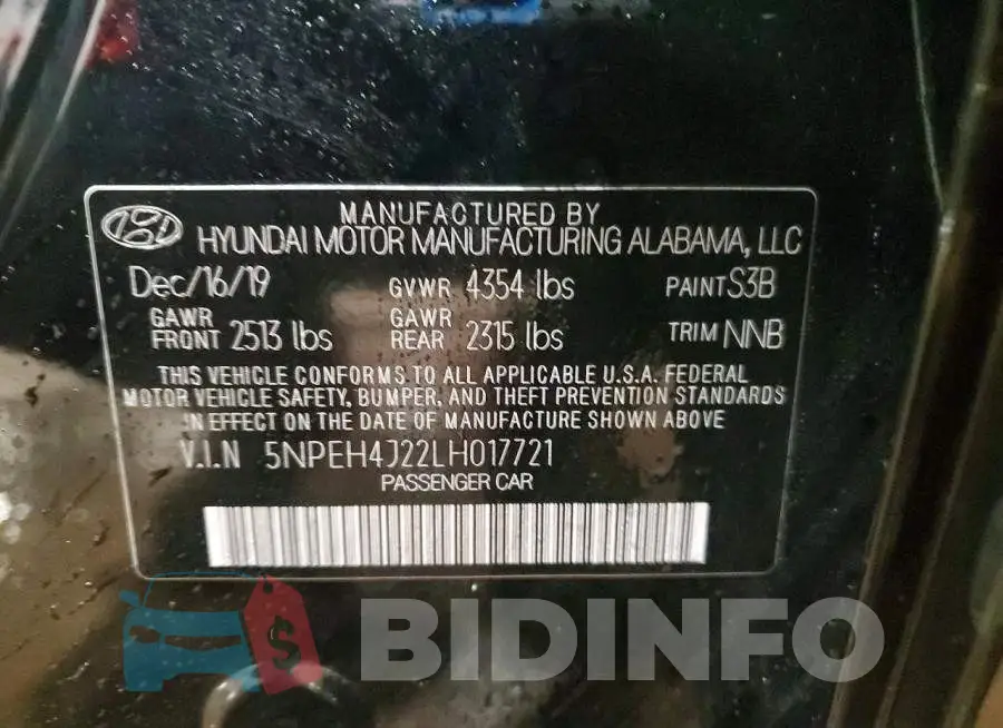 5NPEH4J22LH017721 Photo# 13