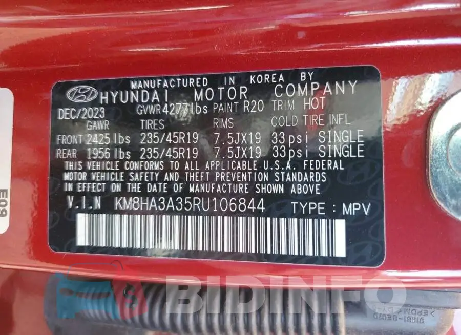 KM8HA3A35RU106844 Photo# 13